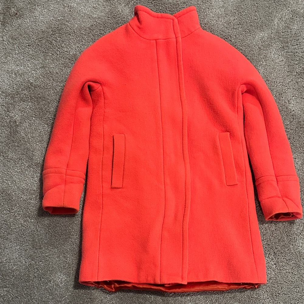 J Crew Vibrant Orange Coat